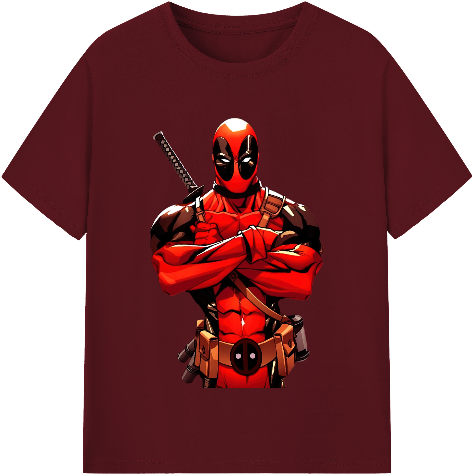 （画像用） Deadpool デッドプール 綿100％半袖Tシャツ（フロントプリント）